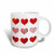 3dRose Valentine 9 Red Hearts Ceramic Mug, 11-Ounce