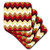 3dRose cst_165750_2 Colorful Chevron Pattern in Bright Fall Colors. Native American Look-Soft Coasters, Set of 8