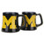 NCAA Full Color Sclupted Mug 2oz Shot Glass 2-Pack (Michigan Wolverines)