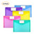 YES.YM Plastic Envelopes Poly Envelopes, Document Folder with Snap Button Closure & Label Pocket, A4 Size, File Envelopes for School Home Work Office