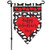 W&X Valentine's Day Flag,Valentine's Heart Garden Flag 12.5x18 Inch Double Sided Printing 2 Layer Burlap Valentine Flags for Your Valentine's Day Decoration