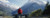 Posterazzi Hiker Contemplating Mountains Switzerland Poster Print, (18 x 7)