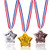 Haley Party Olympic Style Award and Medals Winner Medal for Kids Adult Gold Silver Bronze with Ribbon (3pcs Pack)