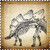 Posterazzi PDXKASQ1201CSMALL Dino Stamp 3 Photo Print, 18 x 18, Multi