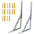 Shelf Brackets 2 PCS Heavy Duty Shelf Brackets 10 INCH Right-Angle Stainless Steel Bracket Wall Mounted Shelf Supporters (Sliver) (10inch)