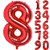 40 Inch Red Large Numbers 0-9 Birthday Party Decorations Helium Foil Mylar Big Number Balloon Digital 8
