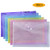 18 Packs Colored Filling File Folders Plastic File Envelopes Clear Document Folders Poly Envelope Folders Transparent Project Envelope Folders A4 Lett