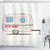 Ambesonne Camper Shower Curtain, Vintage Van Recreational Caravan Travelers Truck on The Road Retro Graphic Design, Cloth Fabric Bathroom Decor Set wi