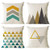 YeeJu Set of 4 Geometric Decorative Throw Pillow Covers Cotton Linen Square Cushion Covers Outdoor Couch Sofa Home Pillow Cases 16x16 Inch