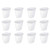 Sterilite 10118012 1.5 Gallon Oval Vanity Wastebasket, White, 12-Pack