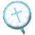 Creative Converting Blessings Blue 18" Round Foil Balloon Party Supplies, Multicolor