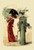 Buyenlarge 0-587-11899-7-P1218 Lady in Red and Lady in Green Paper Poster, 12" x 18"