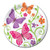 A Flutter Butterfly 9-inch Paper Plates 8 Per Pack