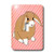 3dRose lsp_6332_1"Lop Rabbit Tan  Pink Stripes Design" Single Toggle Switch Multicolor