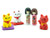 Japanese Iwako Maneki Neko & Kokeshi Eraser Set