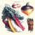 Buyenlarge 0-587-28597-4-P1218 Vegetables; Rhubard, Carrot, Onion, Turnip Paper Poster, 12" x 18"