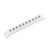 uxcell 10 Positions Copper Screw Terminal Block Barrier Strip Connector Single Row Bridge Shape for Electrical Distribution 2 Pcs