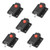 uxcell Door Bolt Lock, 2-inch Plastic Sliding Barrel Keyless Latch with Switch Button, 5 Pcs Black