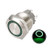 uxcell Latching Metal Push Button Switch 19mm Mounting Dia 1NO 12V Green LED Light