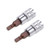 uxcell 2 Pcs 1/4" Drive x 4mm Hex Bit Socket, Standard Metric, S2 & Cr-V Steel