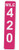 Applicable Pun Hot Pink Mile Marker 420-17 Inches Tall by 4 Inches Wide White Aluminum Sign