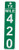 Applicable Pun Texas Mile Marker 420-17 Inches Tall by 4 Inches Wide Aluminum Sign (Green)