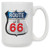 Art Plates "Route 66" Ceramic Coffee Mug, 15 oz