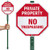 SmartSign Private Property - No Trespassing Sign for Lawn | 10" Octagon 3M Engineer Grade Reflective Aluminum Sign with 3' Stake [New]