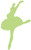 Wallmonkeys WM62311 Ballet Silhouette Style 7-Lime Green Peel and Stick Wall Decals (30 in H x 18 in W), Medium-Large