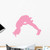 Wallmonkeys WM65743 Cheer Silhouette Style 11-Pink Peel and Stick Wall Decals (18 in W x 14 in H), Small