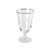 Thin Silver Rim Water Goblet- 17oz- Set of 4
