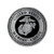 USMC Medallion  2 Inches  Black and Silver Marine Corps EGA Eagle Globe Anchor Car Emblem