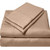 King Size Sheets Luxury Soft 100% Egyptian Cotton - Bed Sheet Set for King Mattress Taupe Solid 600 Thread Count Deep Pocket