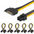 [5 Pack] J&D SATA 15 Pin to 6 Pin PCI Express (PCIe) Graphics Video Card Power Cable Adapter (20 cm)