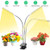 LED Plant Grow Light, VOGEK Growing Lamp Full Spectrum for Indoor Plants with Timer, Tri Head Growing Light for Seedlings with Adjustable Gooseneck &