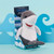 Two's Company Speak Repeat Shark in Gift Box