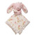 Little Me Plush Rattle Baby Snuggle Blanket with Embroidery and Satin, Bunny