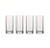 Luigi Bormioli Bach 16.25 oz. Beverage/Hiball/Glass, Set of 4, Clear