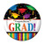Creative Converting 8 Count Sturdy Style Paper Dinner Plates, 8.75", Graduation Fest, Multicolor