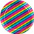 Rainbow Foil Dessert Plates, 24 ct