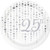 Creative Converting Sparkle and Shine Silver 25th Anniversary Dessert Plates, 7"