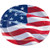 Creative Converting Waving Flag Fourth of July Oval Plates, 10" x 12", Multi-color