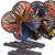 Dozen Butterfly Folding Fans (9" x 7 1/2")
