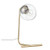 Novogratz x Globe Mason 15" Desk Lamp, Matte Brass, Clear Glass Shade, in-Line On/Off Switch,52886