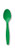 Creative Converting Touch of Color Premium 24 Count Plastic Spoons, Emerald Green
