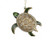 Kurt Adler Glass Glitter Sea Turtle Ornament, 4.75-Inch, Gold/Silver
