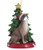 Kurt Adler AMERICAN PITBULL WITH CHRISTMAS TREE ANE LIGHTS ORNAMENT FOR PERSONALIZATION