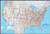 24x36 United States, USA US Classic Wall Map Poster Mural Laminated