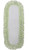 CleanAide Coral Weave Microfiber Mop Pad with Rope Border 24 Inches Green