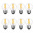 AIELIT A15 LED Light Bulb Dimmable (2700K Warm White), E26 Base 4 Watt (40W Equivalent) Edison LED Globe Bulbs for Chandelier, Ceiling Fan, Vanity Mirror, Bathroom, Porch, Soffit, Coffee Shop, 8-Pack